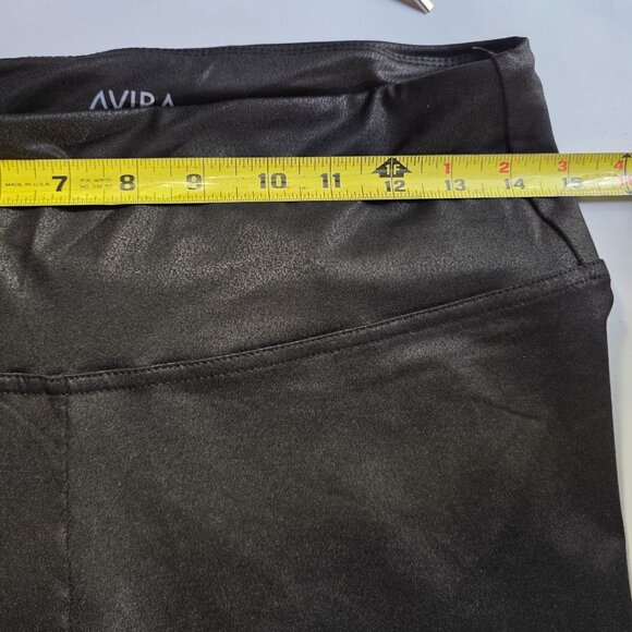Avira Vibe Black High-Waist Leggings women L Polyester Spandex Blend - Picture 3 of 5